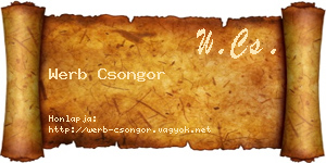 Werb Csongor névjegykártya