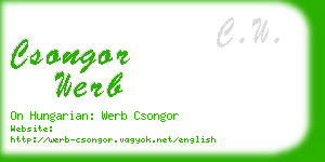 csongor werb business card